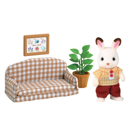 Chocolate Rabbit Father Set (Settee) de Sylvanian Family - 1