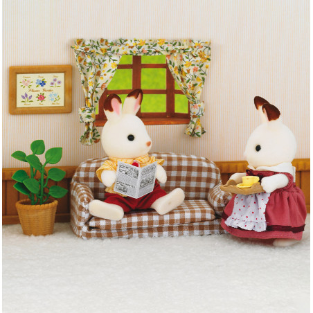 Chocolate Rabbit Father Set (Settee) de Sylvanian Family - 2