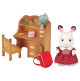 Chocolate Rabbit Sister Set (Desk) - Sylvanian Families 1