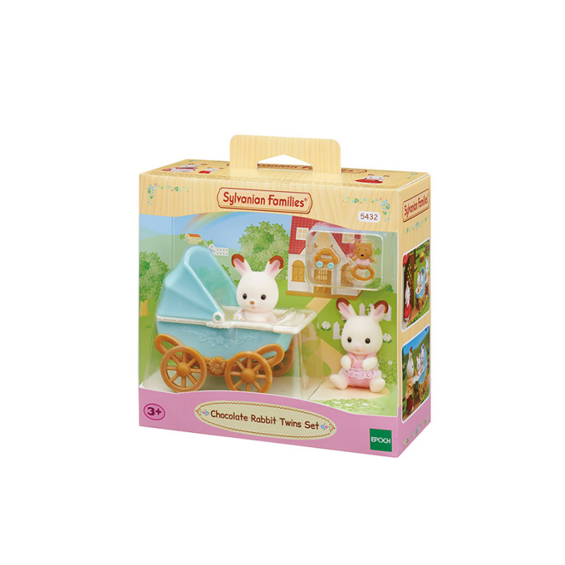 Chocolate Rabbit Twins Set (New Pram)