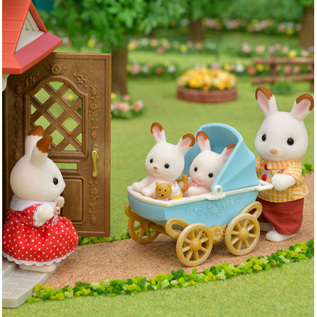 Chocolate Rabbit Twins Set (New Pram) de Sylvanian Family - 2