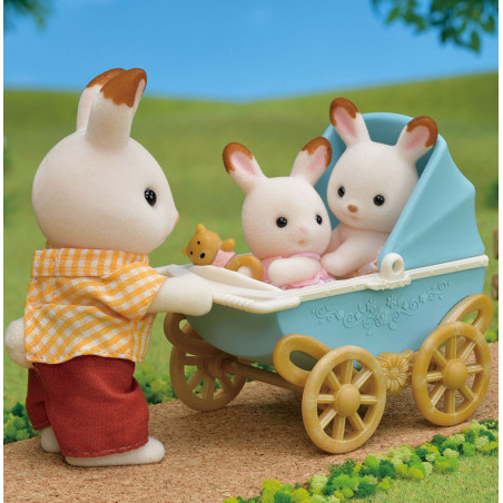 Chocolate Rabbit Twins Set (New Pram) de Sylvanian Family - 3