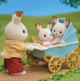 Chocolate Rabbit Twins Set (New Pram) - Sylvanian Families 3