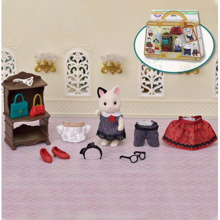 Fashion Play Set Town Girl Series - Tuxedo Cat- de Sylvanian Family - 1