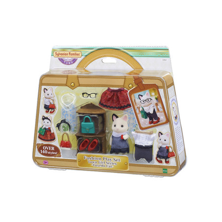 Fashion Play Set Town Girl Series - Tuxedo Cat- de Sylvanian Family