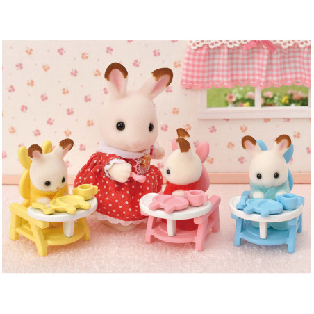 Les triplés Lapin Chocolat et accessoires puériculture de Sylvanian Family - 5