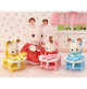 Les triplés Lapin Chocolat et accessoires puériculture de Sylvanian Family - 5