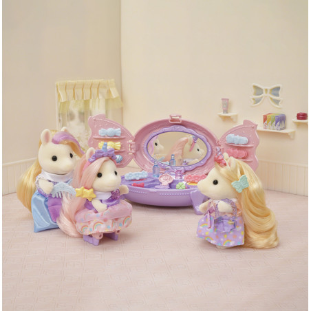 Pony's Vanity Dresser Set de Sylvanian Family - 4