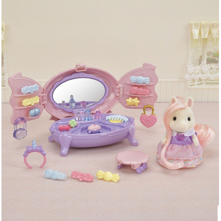 Pony's Vanity Dresser Set de Sylvanian Family - 5